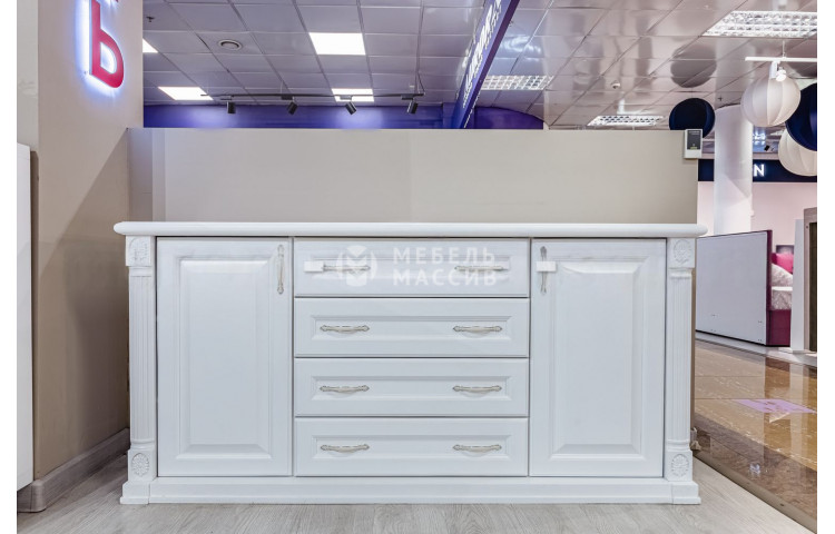 Тумба под ТВ из серии "Пальма" (белая эмаль)