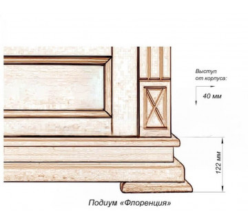 Шкаф 5-ти створчатый Флоренция