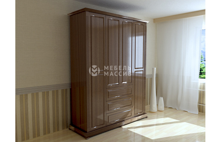 Шкаф четырехстворчатый Кардинал