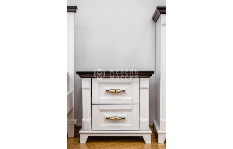 Тумба Прованс Браун (белая эмаль + Венге 3)